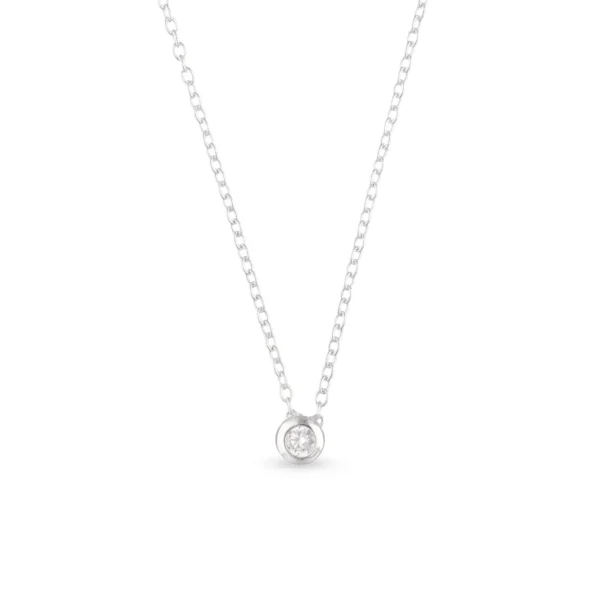 06J2- CONJUNTO DE PLATA 925 CON PEQUEÑO DIJE PASANTE CON ZIRCONIA