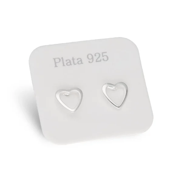 07O2 - AROS PASANTES DE PLATA 925 CORAZÓN CALADO