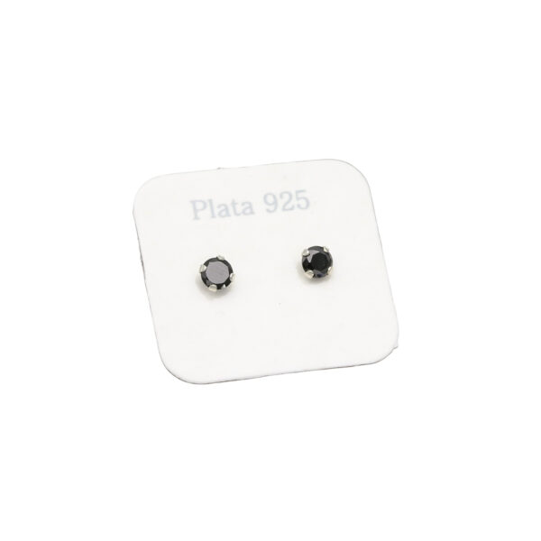 AR28F2- AROS PASANTES CUBIC NEGRO PLATA 925