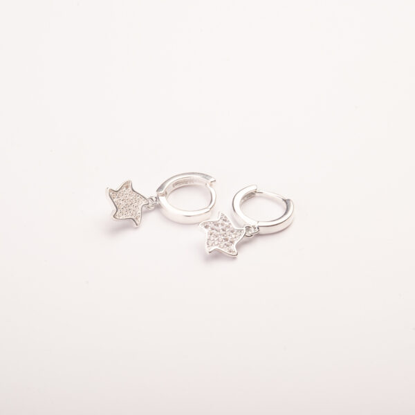 A120628-ARGOLLAS CON ESTRELLA CUBIERTA EN ZIRCONIA COLGANTE - Image 2