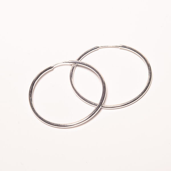 AROS DE PLATA 925 ARGOLLA CUBANA LISA-A5643B
