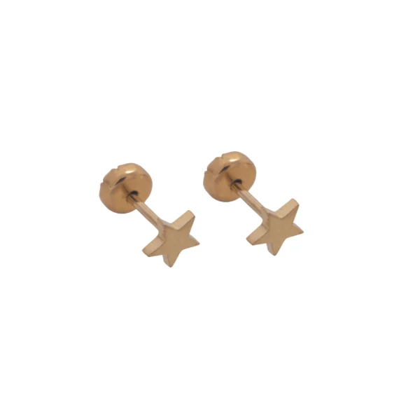 ABA114X- AROS ABRIDORES ESTRELLA LISA ACERO DORADO