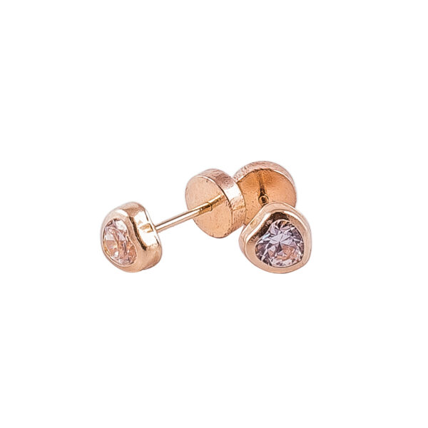 ABRIDORES DE ORO 18 K CORAZON CON ZIRCONIA GRANDE CRISTAL