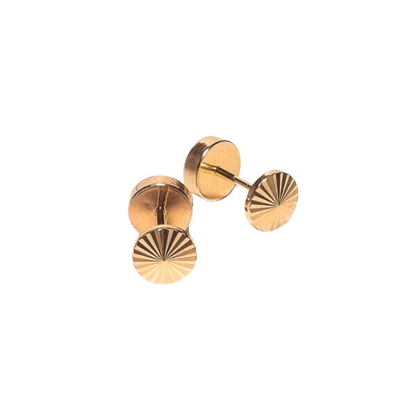 AROS ABRIDORES BEBE DE ORO 18K CIRCULARES FACETADOS - ABO100 - Image 2