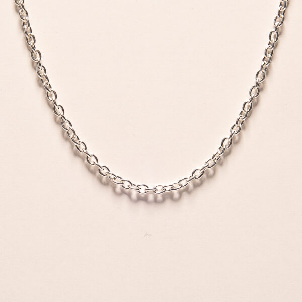 PULSERA DE ACERO BLANCO ESLABON SIMPLE - ACE415P