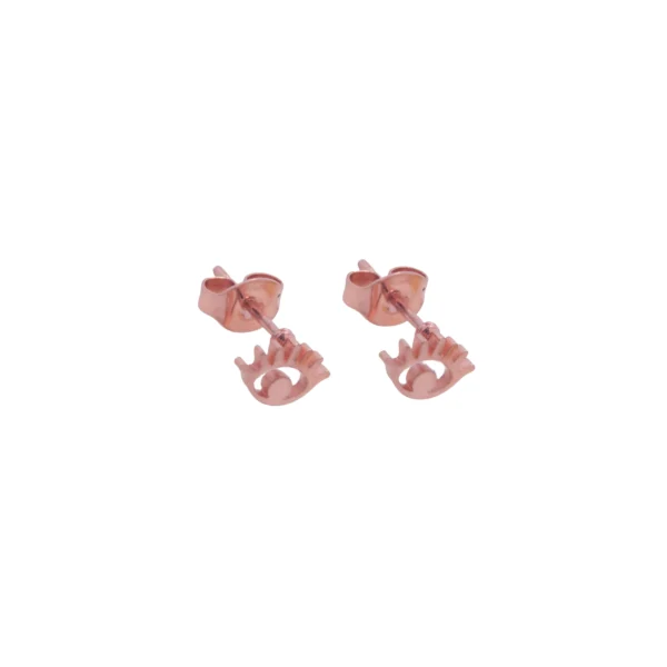 ACE604X- AROS PASANTES DE ACERO ROSE OJO TURCO