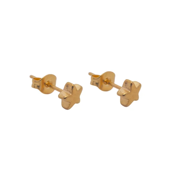 ACE606X- AROS PASANTE ESTRELLA ACERO DORADO