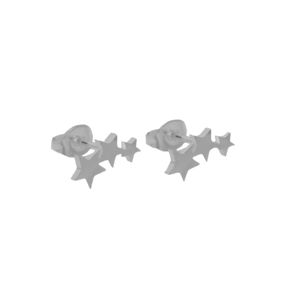 ACE609X- AROS PASANTES TRIPLE ESTRELLA ACERO BLANCO