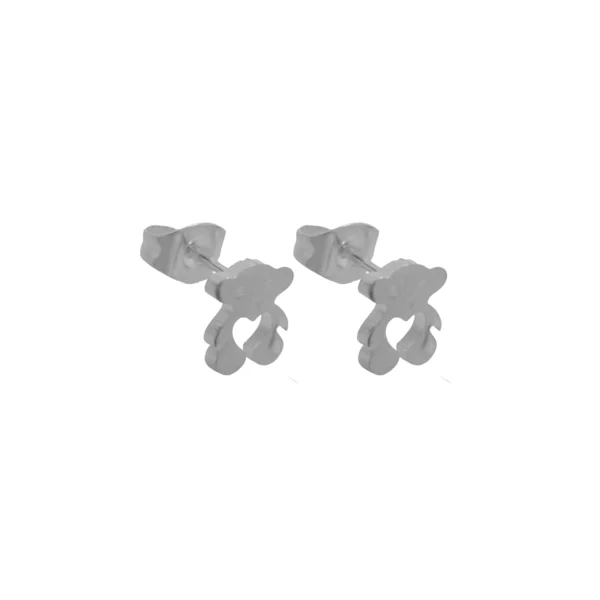 ACE610X- AROS PASANTE OSITO ACERO BLANCO