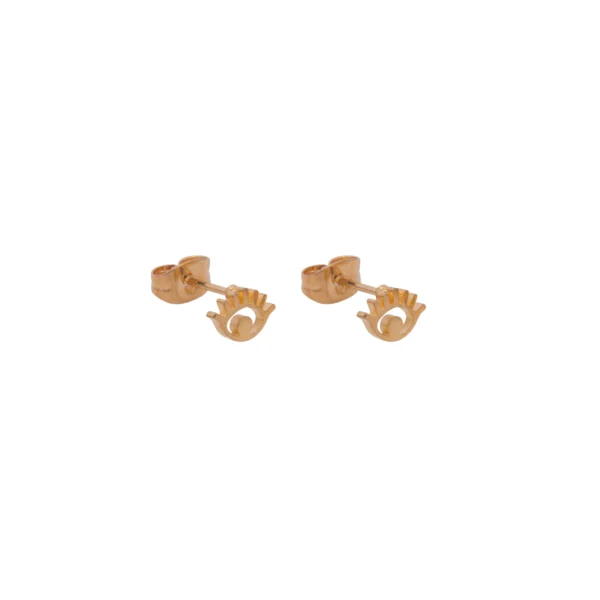 ACE614X - AROS PASANTES OJO LISO ACERO DORADO