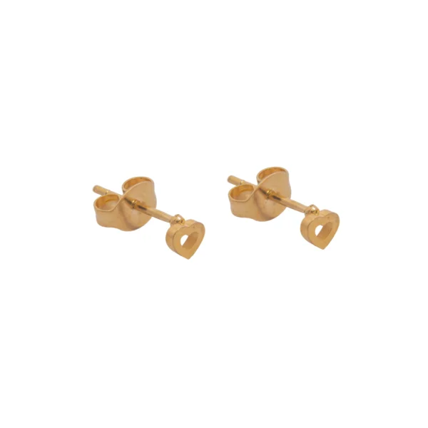 ACE617X- AROS PASANTES CORAZON MINI ACERO DORADO