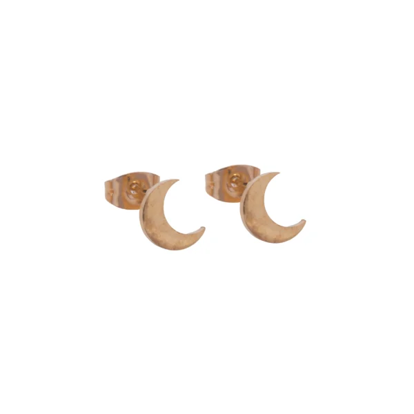 ACE648X- AROS PASANTES LUNA ACERO DORADO