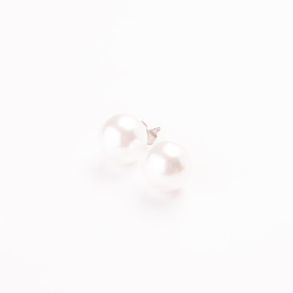 AROS DE PERLA GRANDE DE ACERO QUIRURGICO (11mm)-ACEA423 - Image 2