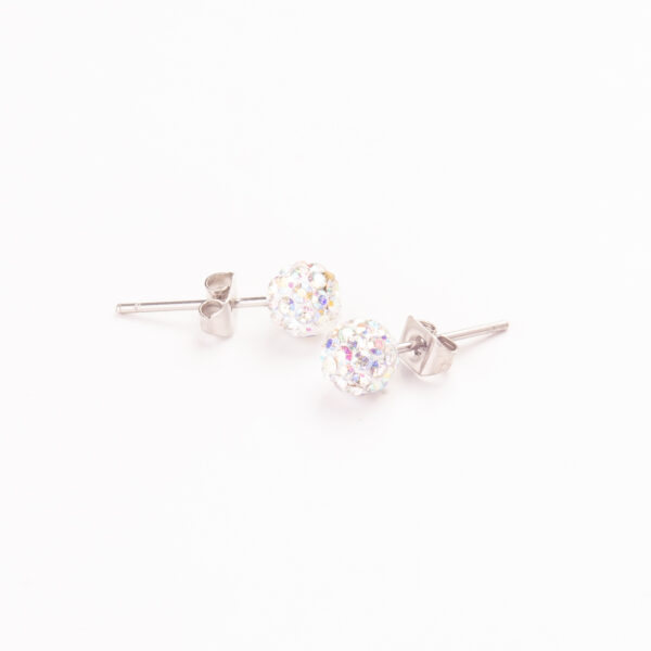 AROS PASANTES DE ACERO QUIRURGICO BOLITA CON ZIRCONIAS - Image 2