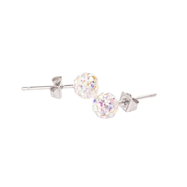 AROS PASANTES DE ACERO QUIRURGICO BOLITA CON ZIRCONIAS