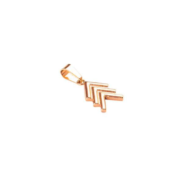 DIJE DE ACERO ROSE FLECHA TRIPLE-ACED416
