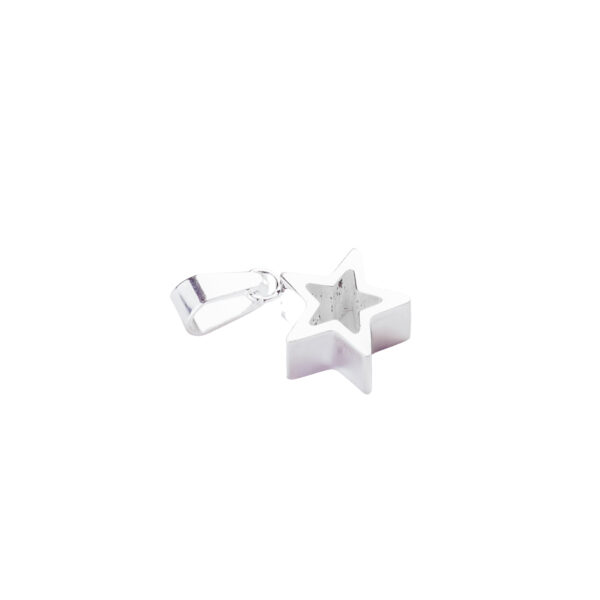 DIJE ESTRELLA GRUESA CALADA DE ACERO BLANCO-ACED458