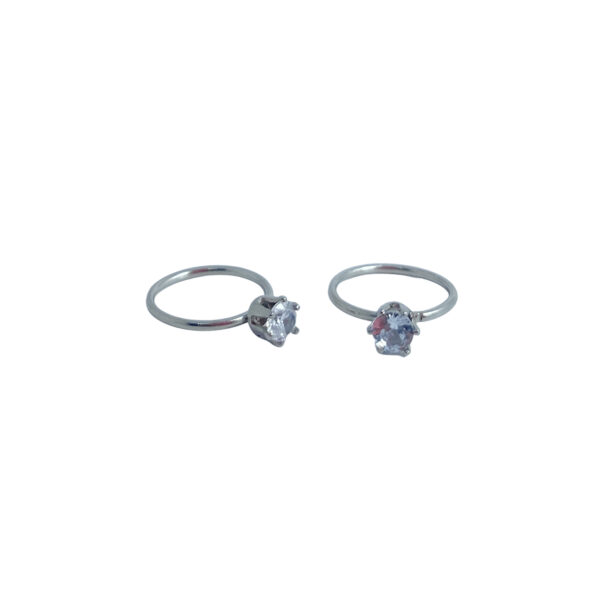 PIERCING ACERO BLANCO CON CUBIC - ACEA941