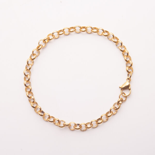 PULSERA ROLO DE ACERO DORADA - ACEP28