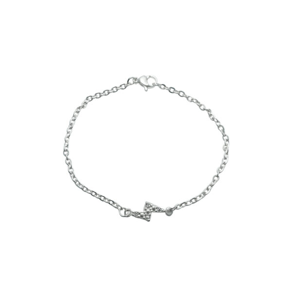PULSERA ACERO BLANCO CON RAYO - ACEP55