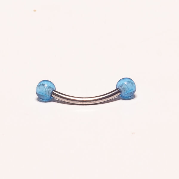 PIERCING PARA CEJA CON BOLITAS EN AZUL Y CELESTE - Image 2