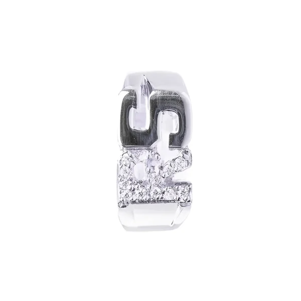 JOPE50- ANILLO PLATA 925 DOBLE INICIAL CON MICRO ZIRCONIAS