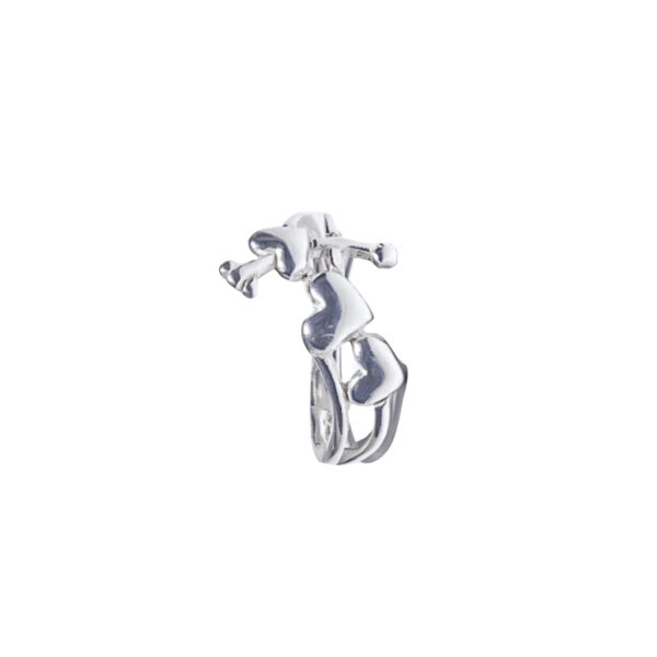 ANILLO PLATA 925 TRES CORAZONES PEQUEÑOS CON FLECHA - AP0847