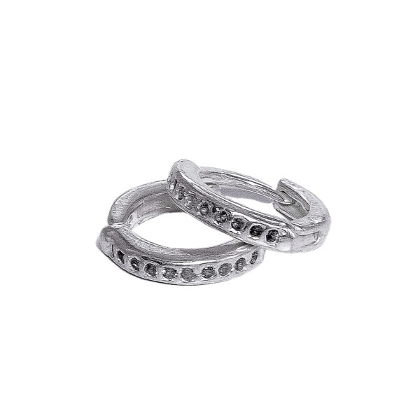 AROS DE PLATA 925 ARGOLLA CON CUBIC 11MM - AR31 - Image 2
