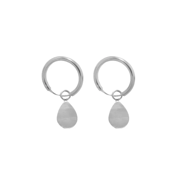 AR5454 - ARGOLLAS DE PLATA 925 FORMA DE GOTA LISA
