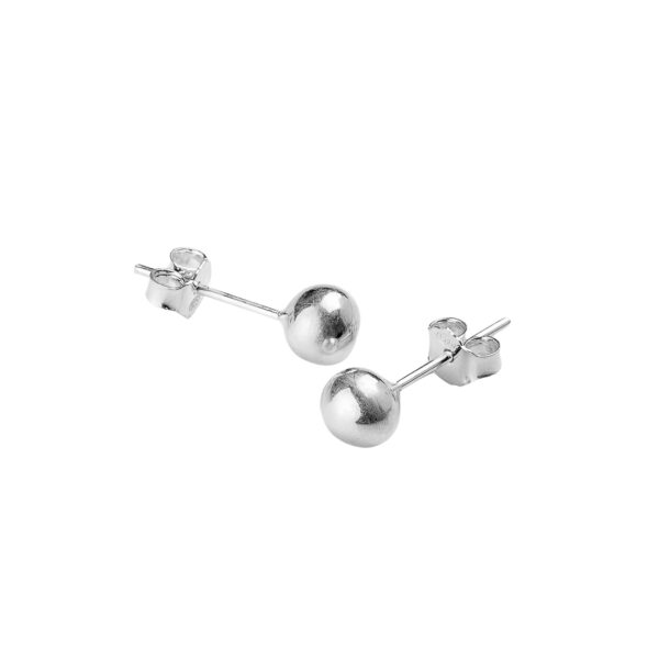 AROS DE PLATA 925 PELOTITA LISA MEDIANA-ARCP03 - Image 2