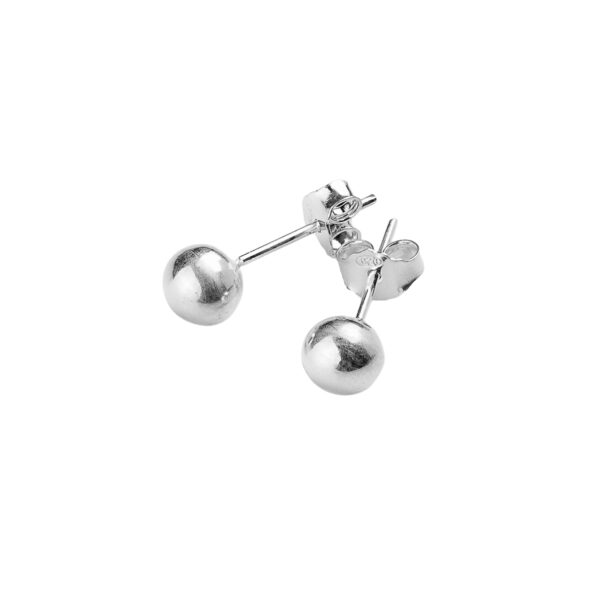 AROS DE PLATA 925 PELOTITA LISA MEDIANA-ARCP03