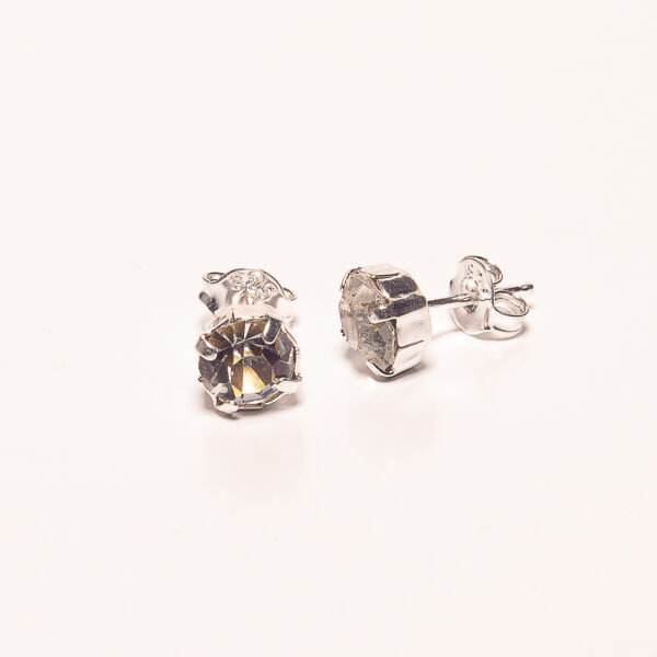 AROS DE PLATA 925 CON ZIRCONIA CIRCULAR MEDIANA - AR0183 - Image 2