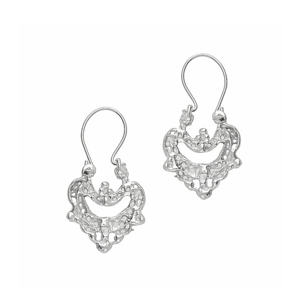 AROS DE PLATA 925 TIPO FILIGRANA CON FORMA IRREGULAR-ATF7