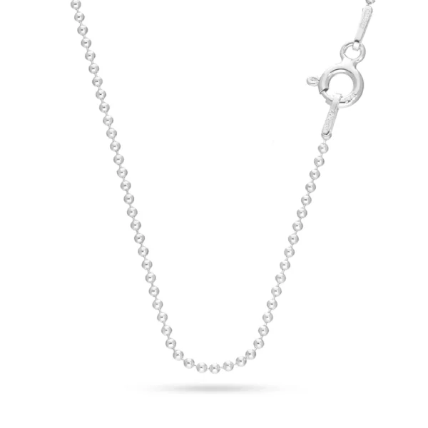 C150W- CADENA PLATA 925 CON BOLITAS 40 CM