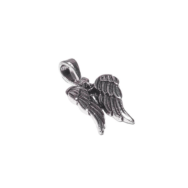 DIJE DE PLATA 925 CON DOS ALAS EMPAVONADAS - D104 - Image 2