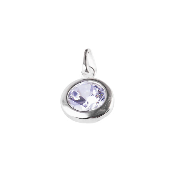 DIJE DE PLATA 925 CON ZIRCONIA CONICA ENGARZADA -D151 - Image 2