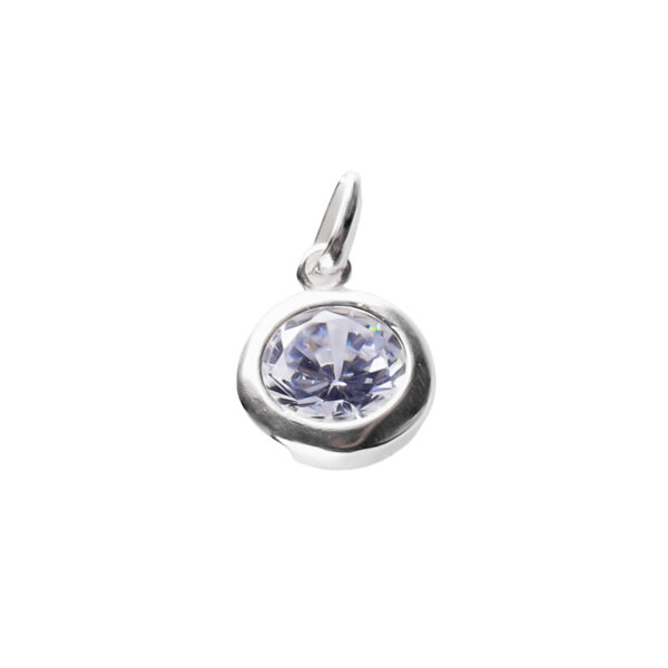 DIJE DE PLATA 925 CON ZIRCONIA CONICA ENGARZADA -D151