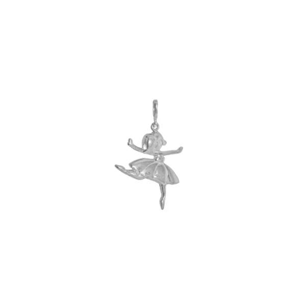 D2350 - DIJE DE PLATA 925 BAILARINA CON POLLERA LISA GRANDE