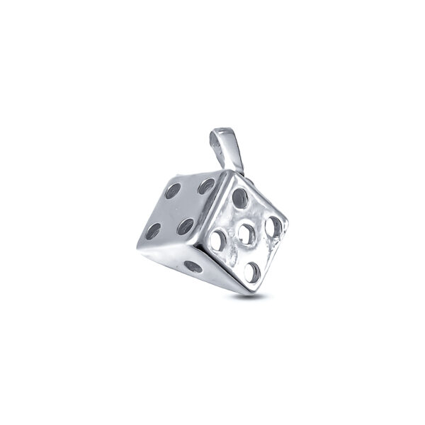 DIJE DE PLATA 925 DADO LISO - D2350B - Image 2