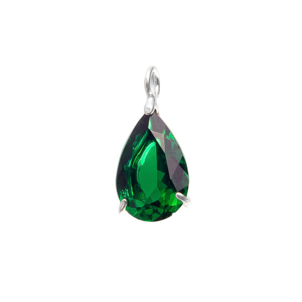 DIJE DE PLATA 925 DE GOTA Y ZIRCONIA FACETADA ENGARZADA - Image 3