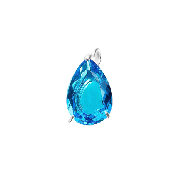 DIJE DE PLATA 925 DE GOTA Y ZIRCONIA FACETADA ENGARZADA - Image 4