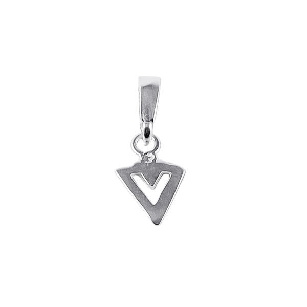 D2459 - DIJE DE PLATA 925 TRIANGULO CON V CALADA
