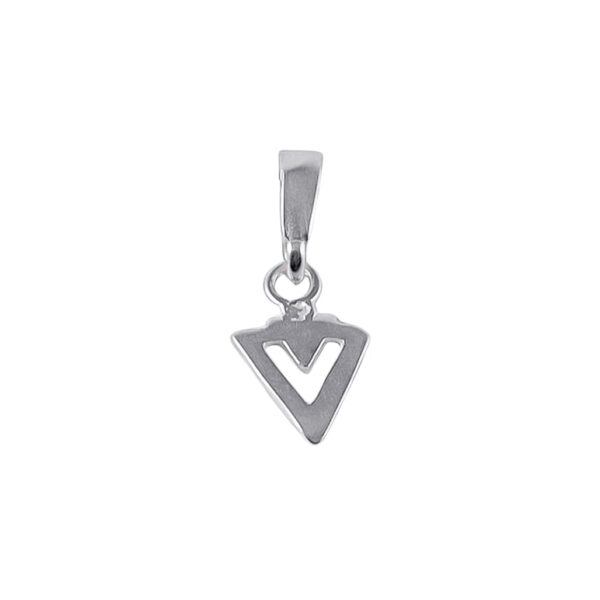 D2459 - DIJE DE PLATA 925 TRIANGULO CON V CALADA - Image 2