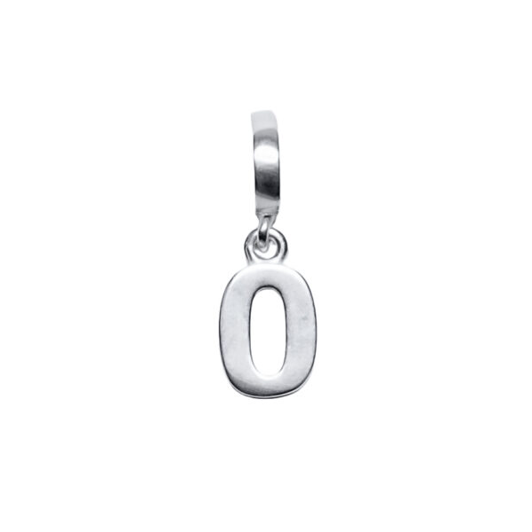 DIJE DE PLATA 925 DONA  NUMERO 0 LIZO MEDIANO - D2483
