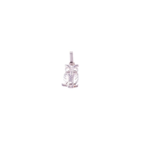 D249 - DIJE DE PLATA 925 BUHO MEDIANO TEXTURADO