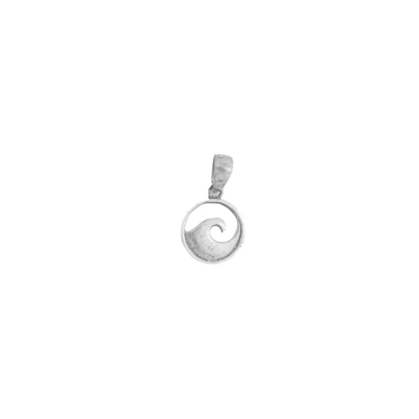 DIJE DE PLATA 925 OLA DE MAR CIRCULAR RELLENO - D2589