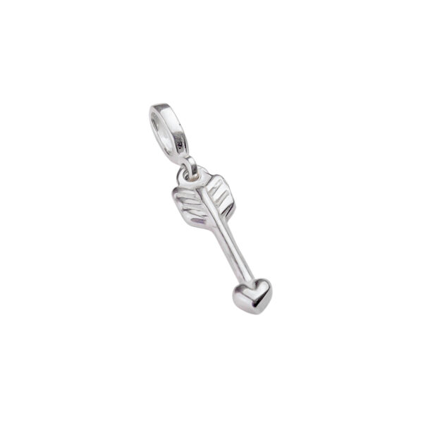 DIJE DE PLATA 925 FLECHA PUNTA CORAZON -D2678
