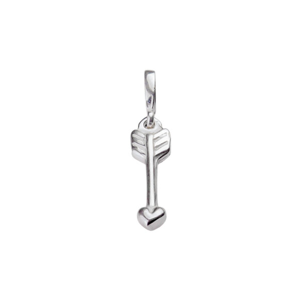 DIJE DE PLATA 925 FLECHA PUNTA CORAZON -D2678 - Image 2