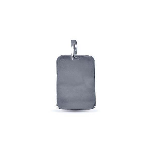 DIJE DE PLATA 925 CHAPITA 1 CM LISA RECTANGULAR - D2691 - Image 2