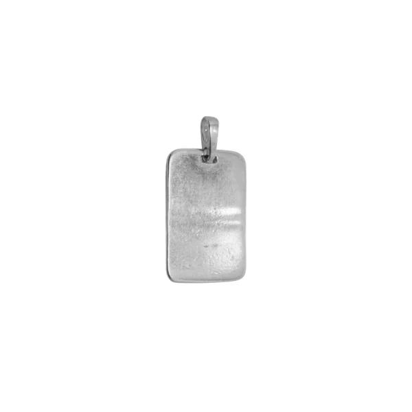 DIJE DE PLATA 925 CHAPITA 1 CM LISA RECTANGULAR - D2691